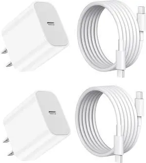 2Pack 20W USB C Fast Charger with 6.6ft USB C to C Cable for Apple iPad Pro 13/12.9/11 inch, iPad A16/10th Generation, iPad Air 11/13-in/5/4th, iPad mini 6/7th, iPhone 17/16/15 2Pack 20W USB C Fast Charger with 6.6ft USB C to C Cable for Apple iPad Pro 13/12.9/11 inch, iPad A16/10th Generation, iPad Air 11/13-in/5/4th, iPad mini 6/7th, iPhone 17/16/15