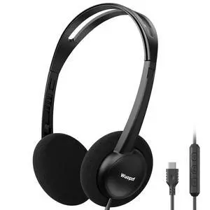 USB-C Wired on-Ear Headphones with Microphone & in-Line Control, Comfort Foam Pads, Adjustable Headband for Kids, Teens, Adults, Compatible with Type-C Phone, Tablet, Laptop, PC USB-C Wired on-Ear Headphones with Microphone & in-Line Control, Comfort Foam Pads, Adjustable Headband for Kids, Teens, Adults, Compatible with Type-C Phone, Tablet, Laptop, PC
