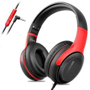 Kids Headphones for School Travel, 85/94dB Safe Volume Limit, 3.5mm Jack, HD Mic, Portable Wired Headphone with Shareport, Stereo Sound On-Ear Headphones for Toddler Kids Girls Boys BlackRed Kids Headphones for School Travel, 85/94dB Safe Volume Limit, 3.5mm Jack, HD Mic, Portable Wired Headphone with Shareport, Stereo Sound On-Ear Headphones for Toddler Kids Girls Boys BlackRed
