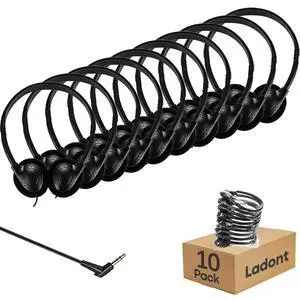 Kids Headphones Bulk for School Classroom 10 Pack, Wired On-Ear Classroom Headphones for Students Children Toddler Boys Girls Teen(Black) Kids Headphones Bulk for School Classroom 10 Pack, Wired On-Ear Classroom Headphones for Students Children Toddler Boys Girls Teen(Black)
