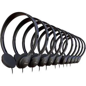 10 Pack Bulk Wired Headphones, On Ear with 3.5mm Jack, 4ft Tangle Free Cable, Comfortable Fit, Affordable and Cost Effective, Ideal for School Classroom Testing Students Events Groups, Black 10 Pack Bulk Wired Headphones, On Ear with 3.5mm Jack, 4ft Tangle Free Cable, Comfortable Fit, Affordable and Cost Effective, Ideal for School Classroom Testing Students Events Groups, Black