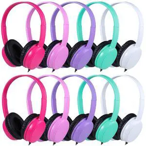 10 Pack Classroom Headphones for School Kids Students, Durable On Ear Comfy Wired Headset for Children Boys Girls Teens Toddler, Noise Stereo Sound 3.5mm Jack for Online Learning Travel(,10Mixed) 10 Pack Classroom Headphones for School Kids Students, Durable On Ear Comfy Wired Headset for Children Boys Girls Teens Toddler, Noise Stereo Sound 3.5mm Jack for Online Learning Travel(,10Mixed)