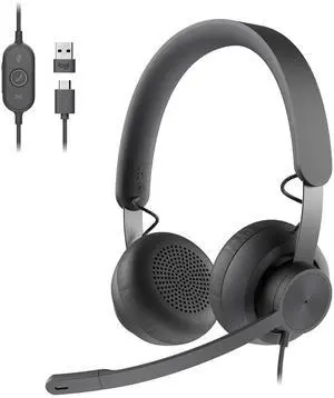 Wired On-Ear Headset with Advanced Noise-canceling Microphone, Simple USB-C and Included USB-A Adapter, Plug-and-Play Compatibility for All Devices Wired On-Ear Headset with Advanced Noise-canceling Microphone, Simple USB-C and Included USB-A Adapter, Plug-and-Play Compatibility for All Devices