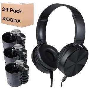Bulk Headphones for Classroom 24 Pack,Wholesale School On Ear Durable Wired Headset for Students,Kids,Children Toddler Teen Boys Girls and Adult(LS450,24 Black) Bulk Headphones for Classroom 24 Pack,Wholesale School On Ear Durable Wired Headset for Students,Kids,Children Toddler Teen Boys Girls and Adult(LS450,24 Black)