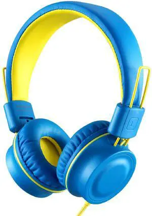Kids Headphones Wired 3.5mm Jack, Foldable, Electric Blue Kids Headphones Wired 3.5mm Jack, Foldable, Electric Blue