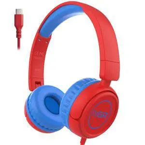 Kids Headphones with USB-C, for Toddler & Kids Ages 2-12, 85dB Safe Volume Limited, Adjustable Headband & Foldable Wired, On-Ear Headphones for School, Travel, Tablet, iPad Kids Headphones with USB-C, for Toddler & Kids Ages 2-12, 85dB Safe Volume Limited, Adjustable Headband & Foldable Wired, On-Ear Headphones for School, Travel, Tablet, iPad