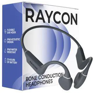 Bone Conduction Headphones Bluetooth - Open Ear Running Headphones, Sweat & Water-Resistant Earbuds with Mic for Sports & Workouts, 13hr Playtime (Gray) Bone Conduction Headphones Bluetooth - Open Ear Running Headphones, Sweat & Water-Resistant Earbuds with Mic for Sports & Workouts, 13hr Playtime (Gray)