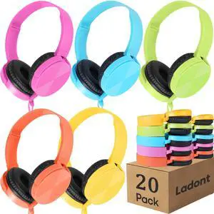 20 Pack Bulk Headphones for Classroom, Kids Wired Headphone for School Students K-12, Affordable Classroom Headphones, Multi Color On-Ear with 3.5mm Plug,Perfect for Schools/Libraries/Museums 20 Pack Bulk Headphones for Classroom, Kids Wired Headphone for School Students K-12, Affordable Classroom Headphones, Multi Color On-Ear with 3.5mm Plug,Perfect for Schools/Libraries/Museums
