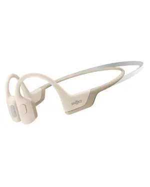 OpenRun Pro Mini-Bone Conduction Headphones, Open-Ear Bluetooth Wireless Sport Headphones for Running and Workout - Sweat Resistant, Long Battery Life, Deep Bass, Mic - with Hair Band, Beige OpenRun Pro Mini-Bone Conduction Headphones, Open-Ear Bluetooth Wireless Sport Headphones for Running and Workout - Sweat Resistant, Long Battery Life, Deep Bass, Mic - with Hair Band, Beige