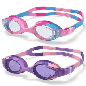 Swim Goggles for Kids Age 3-8 Anti-Fog Clear Vision Full Protection Goggles Perfect for Toddler Swimming (Pink & Purple-2 Pack) Swim Goggles for Kids Age 3-8 Anti-Fog Clear Vision Full Protection Goggles Perfect for Toddler Swimming (Pink & Purple-2 Pack)