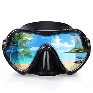 Snorkel Diving Mask, Professional Snorkeling Mask Gear, Ultra Clear Lens With Wide View Tempered Glass Goggles,Anti Leakage Scuba Mask, Silicone Swimming Goggles Mask for Adults, Black Snorkel Diving Mask, Professional Snorkeling Mask Gear, Ultra Clear Lens With Wide View Tempered Glass Goggles,Anti Leakage Scuba Mask, Silicone Swimming Goggles Mask for Adults, Black