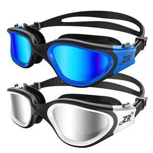 Swimming Goggles, 2 Packs G1 Polarized Swim Goggles UV Protection Watertight Anti-fog Adjustable Strap for Adult Men and Women (BlackBlue+BlackWhite) Swimming Goggles, 2 Packs G1 Polarized Swim Goggles UV Protection Watertight Anti-fog Adjustable Strap for Adult Men and Women (BlackBlue+BlackWhite)