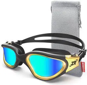 Swim Goggles, G1 MAX Polarized Anti-fog Swimming Goggles for Men Women Adult, UV Protection Leakproof Easy Adjustable Strap for Indoor Outdoor Swimming (Polarized + Gold) Swim Goggles, G1 MAX Polarized Anti-fog Swimming Goggles for Men Women Adult, UV Protection Leakproof Easy Adjustable Strap for Indoor Outdoor Swimming (Polarized + Gold)
