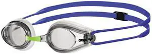 Tracks Unisex Adult Essential Racing Swim Goggles for Competitive Swimmers FINA-Approved Anti-Fog Coated Non-Mirror Lens, White/Clear/Blue Tracks Unisex Adult Essential Racing Swim Goggles for Competitive Swimmers FINA-Approved Anti-Fog Coated Non-Mirror Lens, White/Clear/Blue