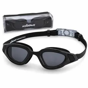 Polarized Adult Swimming Goggles | Anti-Fog Leak-Resistant Swim Goggles for Men & Women (+12 Years) | Ear & Nose Plugs Included (Black/Smoke) Polarized Adult Swimming Goggles | Anti-Fog Leak-Resistant Swim Goggles for Men & Women (+12 Years) | Ear & Nose Plugs Included (Black/Smoke)