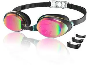 Flat Lens Swim Goggles, Anti-Fog Swimming Goggles, No Leak Anti-UV Pool Goggles for Adult Men Women Youth Flat Lens Swim Goggles, Anti-Fog Swimming Goggles, No Leak Anti-UV Pool Goggles for Adult Men Women Youth