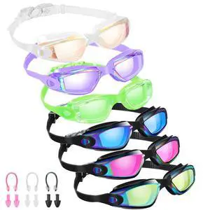 6 Pack Swim Goggles for Adult Anti Fog Swimming Glasses No Leaking Full Protection Pool Goggles for Women Men Youth(Assorted Color) 6 Pack Swim Goggles for Adult Anti Fog Swimming Glasses No Leaking Full Protection Pool Goggles for Women Men Youth(Assorted Color)