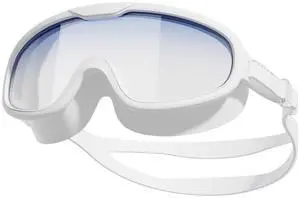 Leak-Proof & Anti-Fog Swim Goggles for Adults, Wide View Swimming Goggles for Women and Men, Suitable for Indoor/Outdoor Swimming (White) Leak-Proof & Anti-Fog Swim Goggles for Adults, Wide View Swimming Goggles for Women and Men, Suitable for Indoor/Outdoor Swimming (White)