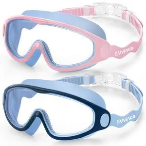 Kids Swim Goggles for Boys Girls Age 3-15, Soft Wave-Shape Strap (No Hair Pulling), 180° Wide View Anti Fog/UV Waterproof Swimming Goggles, Leak Free Silicone Pool Goggle for Toddler Youth Kids Swim Goggles for Boys Girls Age 3-15, Soft Wave-Shape Strap (No Hair Pulling), 180° Wide View Anti Fog/UV Waterproof Swimming Goggles, Leak Free Silicone Pool Goggle for Toddler Youth