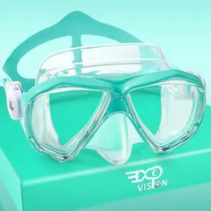 Kids Snorkel Diving Mask 180° Anti-Fog Child Swim Mask, Tempered Glass Swim Goggles with Nose Cover Anti-Leak Swim Goggles for Swimming Diving Snorkeling for 4-14 Boys Girls Youth (Aqua) Kids Snorkel Diving Mask 180° Anti-Fog Child Swim Mask, Tempered Glass Swim Goggles with Nose Cover Anti-Leak Swim Goggles for Swimming Diving Snorkeling for 4-14 Boys Girls Youth (Aqua)