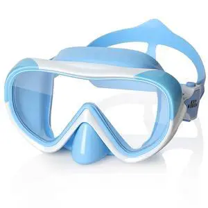 Kids Swim Mask 180° Snorkel Diving Mask, Anti-Fog Child Swim Goggles with Nose Cover No-Leak Swimming Goggles Anti-Shattered Lens for Youth 4-15 (Blue) Kids Swim Mask 180° Snorkel Diving Mask, Anti-Fog Child Swim Goggles with Nose Cover No-Leak Swimming Goggles Anti-Shattered Lens for Youth 4-15 (Blue)