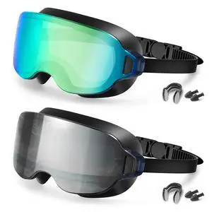 Pack Swim Goggles for Youth&Adults(Small Faces),Frameless Wide View No-Leaking, Anti-Fog/UV for Teens Swimming Pack Swim Goggles for Youth&Adults(Small Faces),Frameless Wide View No-Leaking, Anti-Fog/UV for Teens Swimming
