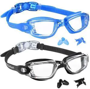 Swim Goggles, Swimming Glasses for Adult Men Women Youth Kids Child, Anti-Fog, UV Protection, Blue&Black Swim Goggles, Swimming Glasses for Adult Men Women Youth Kids Child, Anti-Fog, UV Protection, Blue&Black