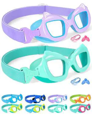 2 Pack Kids Swimming Goggles for 4-7 3-5 3-6 6-14 8-12, Anti Fog Swim Goggles for Toddler Boys UV Protection No Leak 180° Clear View, Girls Pool Beach Goggles for 2 3 4 years with Fabric Strap 2 Pack Kids Swimming Goggles for 4-7 3-5 3-6 6-14 8-12, Anti Fog Swim Goggles for Toddler Boys UV Protection No Leak 180° Clear View, Girls Pool Beach Goggles for 2 3 4 years with Fabric Strap