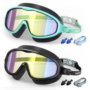 2 Pack Swim Goggles for Kids 6-14, Swimming Pool Goggles for Kids 8-14, Anti-Fog UV Protection for Toddler Youth Teens Boys Girls 6-14, 180°Wide View No Leaking for Pool Beach 2 Pack Swim Goggles for Kids 6-14, Swimming Pool Goggles for Kids 8-14, Anti-Fog UV Protection for Toddler Youth Teens Boys Girls 6-14, 180°Wide View No Leaking for Pool Beach