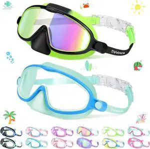 Pcs Kids Swim Goggles with Nose Cover, Swimming Diving Mask Wide View Anti Fog UV Anti Shattered Lens for Kids 3-5 Pcs Kids Swim Goggles with Nose Cover, Swimming Diving Mask Wide View Anti Fog UV Anti Shattered Lens for Kids 3-5