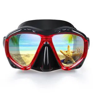 Snorkel Diving Mask Panoramic HD Swim Mask, Anti-Fog Scuba Diving Goggles,Tempered Glass Dive Mask Adult Youth Swim Goggles with Nose Cover for Diving, Snorkeling, Swimming (A-Black Red) Snorkel Diving Mask Panoramic HD Swim Mask, Anti-Fog Scuba Diving Goggles,Tempered Glass Dive Mask Adult Youth Swim Goggles with Nose Cover for Diving, Snorkeling, Swimming (A-Black Red)