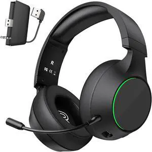 Wireless Gaming Headset for Xbox Series X|S, Xbox One, PS5, PS4, PC, Mac, Switch, 2.4GHz Gaming Headphones with Bluetooth 5.3, 70H Battery, ENC Noise Canceling Mic, Low Latency Wireless Gaming Headset for Xbox Series X|S, Xbox One, PS5, PS4, PC, Mac, Switch, 2.4GHz Gaming Headphones with Bluetooth 5.3, 70H Battery, ENC Noise Canceling Mic, Low Latency