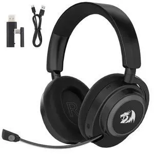 Wireless Gaming Headset, Tri-Mode (2.4G/BT/Wired), 65H Battery, 50mm Drivers & 7.1 Surround Sound, Noise-Cancelling Retractable Mic, Compatible with PC, PS5, NS, Mac, Mobile Wireless Gaming Headset, Tri-Mode (2.4G/BT/Wired), 65H Battery, 50mm Drivers & 7.1 Surround Sound, Noise-Cancelling Retractable Mic, Compatible with PC, PS5, NS, Mac, Mobile