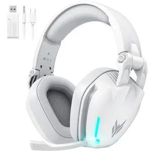 Wireless Gaming Headset with Mic for PS5, PS4, PC, Switch, Mac, 2.4GHz USB/Type-C & Bluetooth 5.4 Headphones with Foldable Design, 7.1 Surround Sound, RGB Lighting, 60H Playtime Wireless Gaming Headset with Mic for PS5, PS4, PC, Switch, Mac, 2.4GHz USB/Type-C & Bluetooth 5.4 Headphones with Foldable Design, 7.1 Surround Sound, RGB Lighting, 60H Playtime