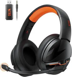 Wireless Gaming Headset, PS5 Headset with 2.4GHz for Ps5, Ps4, PC, Switch, Bluetooth 5.3 + 100Hrs Gaming Headphones with Noise Canceling Mic for Laptop, Mobile, Mac, 50mm Drivers (Orange) Wireless Gaming Headset, PS5 Headset with 2.4GHz for Ps5, Ps4, PC, Switch, Bluetooth 5.3 + 100Hrs Gaming Headphones with Noise Canceling Mic for Laptop, Mobile, Mac, 50mm Drivers (Orange)