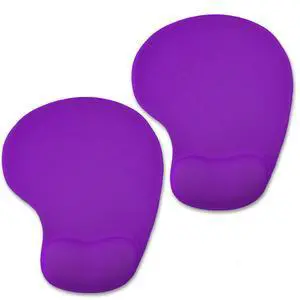 Mouse Pad with Wrist Support, 2-Pack Ergonomic Mousepad with Wrist Rest, Gaming Mouse Pad with Non-Slip PU Base, Relieve Pain Relief, for Home Office Computer Laptop, Purple Mouse Pad with Wrist Support, 2-Pack Ergonomic Mousepad with Wrist Rest, Gaming Mouse Pad with Non-Slip PU Base, Relieve Pain Relief, for Home Office Computer Laptop, Purple