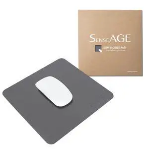 Slim Mouse Pad for Home/Office, Portable Mouse Mat for Computer & Laptop, Fabric Style Vegan Leather, Non-Slip Base, Compatible with Laser and Optical Mouse, 8.66 x 8.66 (Dark Grey) Slim Mouse Pad for Home/Office, Portable Mouse Mat for Computer & Laptop, Fabric Style Vegan Leather, Non-Slip Base, Compatible with Laser and Optical Mouse, 8.66 x 8.66 (Dark Grey)