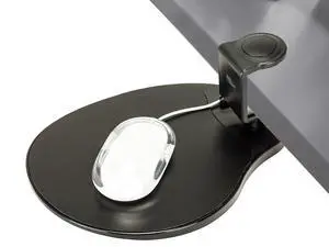 Clamp on Mouse Platform, Clip on Mouse Pad, Rotating 360, Easy Slide Out Tray, Suitable Up to for 1.5" Thickness Desk, for Home, Office to Save Space (Black) Clamp on Mouse Platform, Clip on Mouse Pad, Rotating 360, Easy Slide Out Tray, Suitable Up to for 1.5" Thickness Desk, for Home, Office to Save Space (Black)