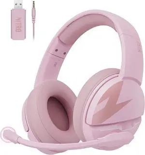 Wireless Gaming Headset, PS5 Headset with 2.4GHz for Ps5, Ps4, PC, Switch, Bluetooth 5.3 + 100Hrs Gaming Headphones with Noise Canceling Mic for Laptop, Mobile, Mac, 50mm Drivers (Pink) Wireless Gaming Headset, PS5 Headset with 2.4GHz for Ps5, Ps4, PC, Switch, Bluetooth 5.3 + 100Hrs Gaming Headphones with Noise Canceling Mic for Laptop, Mobile, Mac, 50mm Drivers (Pink)