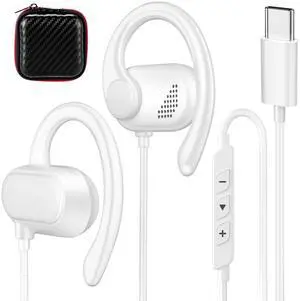 Open Ear USB C Headphones Wired Earbuds for iPhone 17 16 Pro Max 15 16e/iPad A16 11 10th,Type C Plug Over Ear Hooks Headphones with Mic for Samsung S26 Ultra S25 S24 S23 Sports Running Corded Headset Open Ear USB C Headphones Wired Earbuds for iPhone 17 16 Pro Max 15 16e/iPad A16 11 10th,Type C Plug Over Ear Hooks Headphones with Mic for Samsung S26 Ultra S25 S24 S23 Sports Running Corded Headset