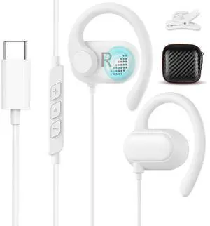 Open Ear USB C Headphones for Samsung S26 Ultra S25 FE S23 A17 A36,Over Ear Buds Type C Earphones Wired with Adjustable Ear Hooks for iPhone 17 Pro Max 17e 16e 16 Plus 15,USB-C Headset for iPad A16 10 Open Ear USB C Headphones for Samsung S26 Ultra S25 FE S23 A17 A36,Over Ear Buds Type C Earphones Wired with Adjustable Ear Hooks for iPhone 17 Pro Max 17e 16e 16 Plus 15,USB-C Headset for iPad A16 10