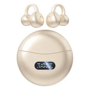 Open Ear Clip Headphones Wireless Earbuds Bluetooth 5.4 Sports Earphones Wireless Charging Case & LED Power Display Waterproof Fitness Headphones for Running (Yellow) Open Ear Clip Headphones Wireless Earbuds Bluetooth 5.4 Sports Earphones Wireless Charging Case & LED Power Display Waterproof Fitness Headphones for Running (Yellow)