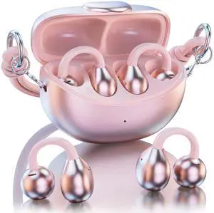 Clip-On Open Ear Earbuds for Women, Bluetooth 6.0 Wireless Earbuds with Hi-Fi Stereo Sound, Lightweight Headphones for Small Ears, Comfortable All-Day Wear, 40H Playtime, USB-C, Sports Use Clip-On Open Ear Earbuds for Women, Bluetooth 6.0 Wireless Earbuds with Hi-Fi Stereo Sound, Lightweight Headphones for Small Ears, Comfortable All-Day Wear, 40H Playtime, USB-C, Sports Use