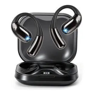 Open Ear Clip Wireless Earbuds Bone Conduction Headphones, Bluetooth 5.4, Open Ear Design for Running Fitness,OfficeBuilt-in Mic, IPX7 Waterproof, LED Display Charging Case,Ear Hooks Black Open Ear Clip Wireless Earbuds Bone Conduction Headphones, Bluetooth 5.4, Open Ear Design for Running Fitness,OfficeBuilt-in Mic, IPX7 Waterproof, LED Display Charging Case,Ear Hooks Black