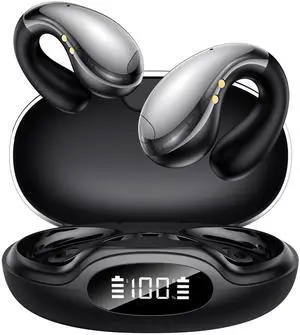 2026 Open Ear Earbud Ultra Clip on Ear Buds with Assistant Audifonos Traductores Inglés Español Bone Conduction Headphones AI Translation Earbuds Real Time for Travel Business (Black) 2026 Open Ear Earbud Ultra Clip on Ear Buds with Assistant Audifonos Traductores Inglés Español Bone Conduction Headphones AI Translation Earbuds Real Time for Travel Business (Black)