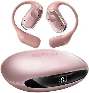 Open-Ear Plus True Wireless Headphones with Battery Display - Designed & Engineered in the USA - Multi-Point Pairing Bluetooth Open Ear Earbuds Compatible with Apple & Android - Rose Gold Open-Ear Plus True Wireless Headphones with Battery Display - Designed & Engineered in the USA - Multi-Point Pairing Bluetooth Open Ear Earbuds Compatible with Apple & Android - Rose Gold