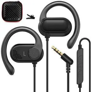 Open Ear Headphones Wired for Laptop PC, 3.5mm Earphones with Mic Over Ear Wired Earbuds with Ear Hook for iPhone 5 6s Plus for Galay A25 A15 A14 A03s A23 A52 for Android/Workout/Sport/Gym/Radio/MP3 Open Ear Headphones Wired for Laptop PC, 3.5mm Earphones with Mic Over Ear Wired Earbuds with Ear Hook for iPhone 5 6s Plus for Galay A25 A15 A14 A03s A23 A52 for Android/Workout/Sport/Gym/Radio/MP3