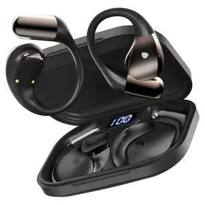 Bluetooth 6.0 Wireless Earbuds Powerful Sound, 40H Open Ear Earbuds with ENC Mic, Adjustable Ear Hooks/IP7 Waterproof/Ultra-Comfort Earphones, Onyx Black Bluetooth 6.0 Wireless Earbuds Powerful Sound, 40H Open Ear Earbuds with ENC Mic, Adjustable Ear Hooks/IP7 Waterproof/Ultra-Comfort Earphones, Onyx Black