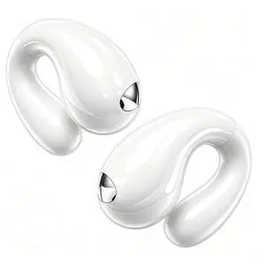 Upgraded Ultra Open Ear Earbuds - Lightweight Comfort Clip-On Wireless Bone Conduction Earbuds, Secure Fit & AI-Powered Clear Calls Bluetooth Open Ear Headphones for Work,Commute,Workout,Running,White Upgraded Ultra Open Ear Earbuds - Lightweight Comfort Clip-On Wireless Bone Conduction Earbuds, Secure Fit & AI-Powered Clear Calls Bluetooth Open Ear Headphones for Work,Commute,Workout,Running,White