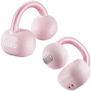 OpenEarRing True Open Ear Earbuds, Lightweight Comfort Open Ear Clip Wireless Earbuds, 40H Play Bluetooth 5.4 Headphones with Smart Digital Display Design Fit Sports Running, Workout Rose Gold OpenEarRing True Open Ear Earbuds, Lightweight Comfort Open Ear Clip Wireless Earbuds, 40H Play Bluetooth 5.4 Headphones with Smart Digital Display Design Fit Sports Running, Workout Rose Gold